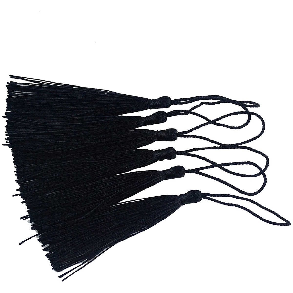 5 Inches Handmade Tassel,Bookmarks,Souvenir(Black) Tassels with Loops for DIY, Jewelry Making
